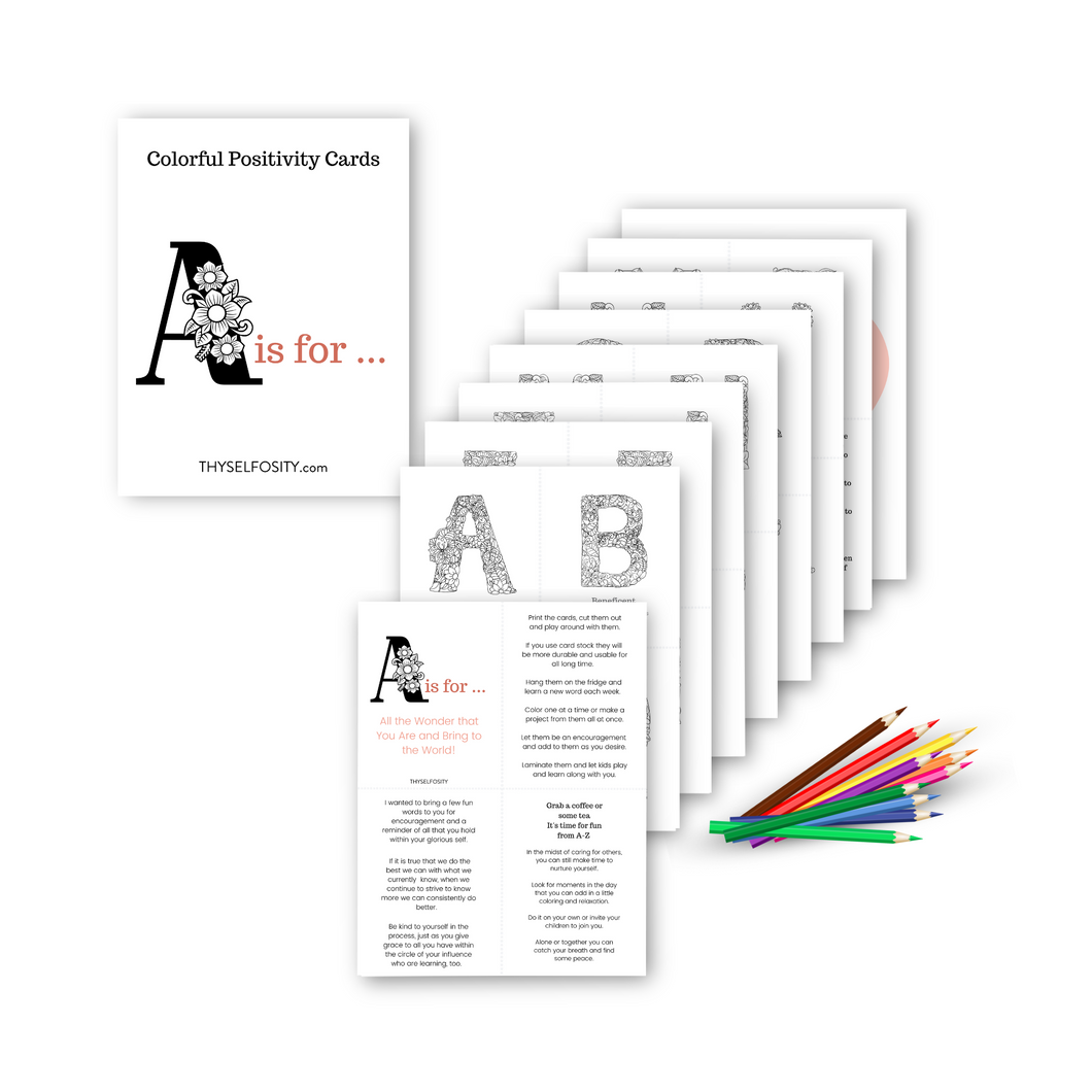 Colorful Positivity Cards